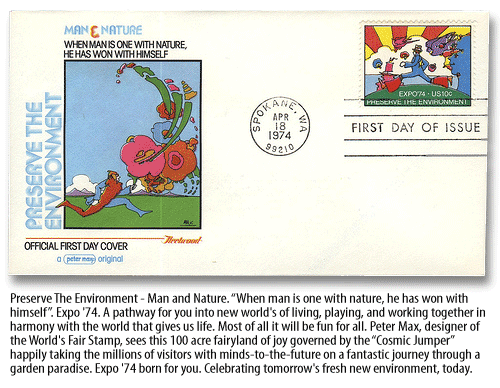 Peter Max's postage stamp