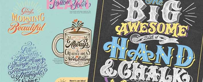 type, fonts, calligraphy samples